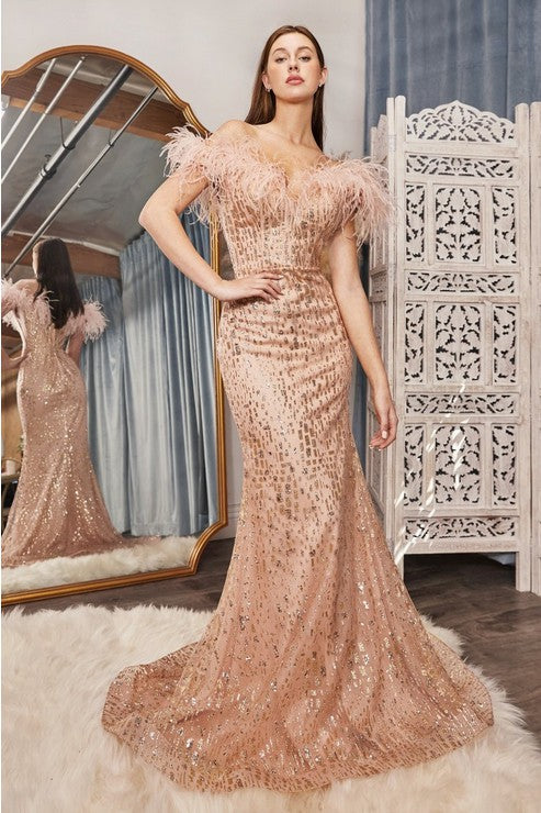 rose gold party dress
